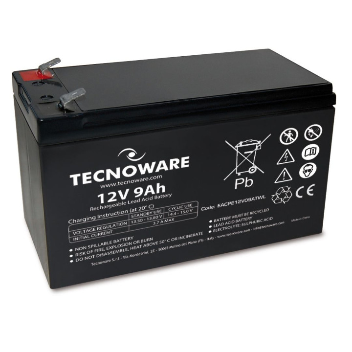 TECNOWARE BATTERIA TECNOWARE 12V 9AH FASTON 63MM LONG LIFE